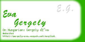 eva gergely business card